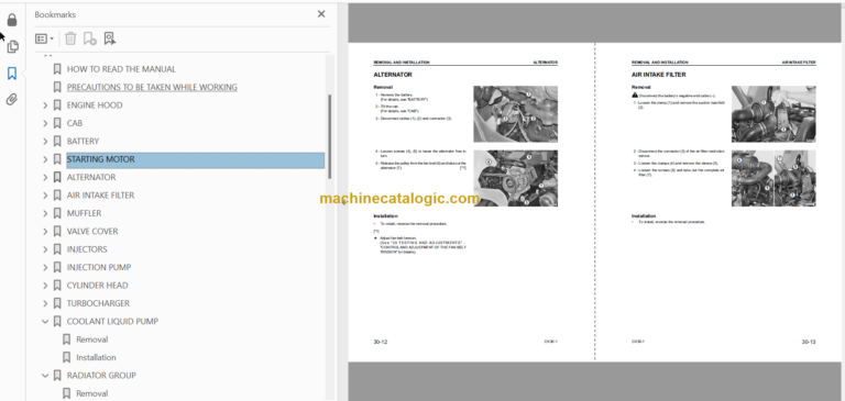 Komatsu CK30-1 Compact Track Loader Shop Manual