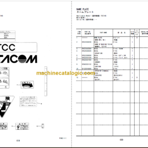 Hitachi TCC14D TCC14S TCC16D TCC16S Floor Saw Parts Catalog