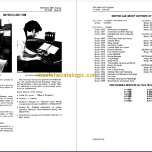 John Deere 300 Series OEM Engines Technical Manual