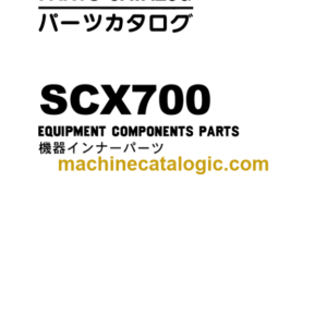 Hitachi Sumitomo SCX700 Equipment Components Parts Catalog