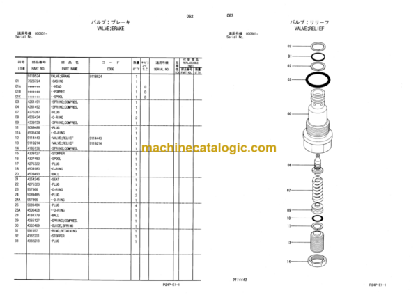 Hitachi Sumitomo SCX700 Equipment Components Parts Catalog