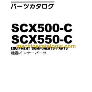 Hitachi Sumitomo SCX500-C SCX550-C Equipment Components Parts Catalog