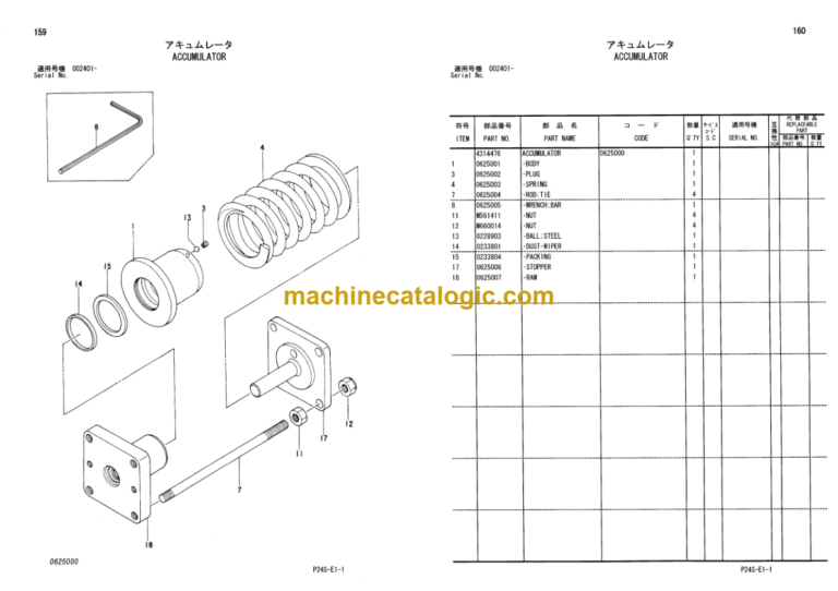 Hitachi Sumitomo SCX500-C SCX550-C Equipment Components Parts Catalog