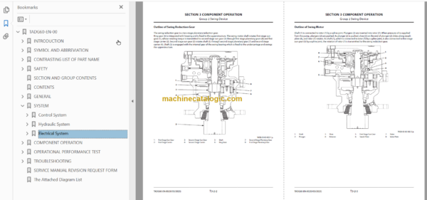 Hitachi ZX35U-5B Hydraulic Excavator Technicial and Workshop Manual