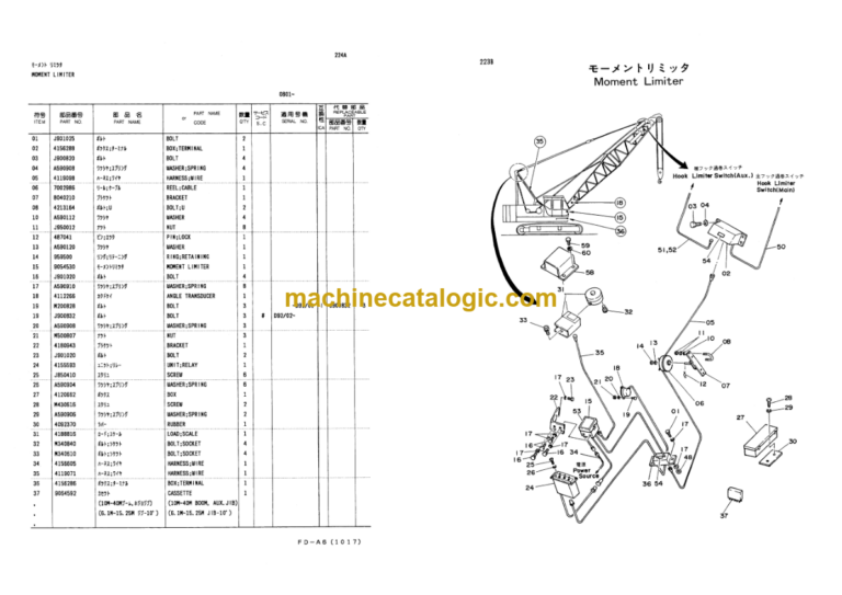 Hitachi KH125-3 Crawler Crane Parts Catalog