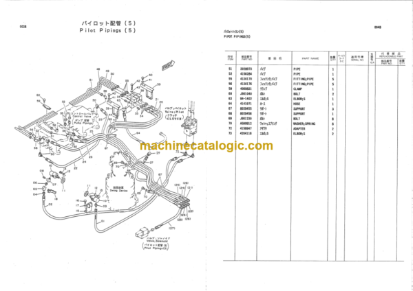 Hitachi KH125D DRAGLINE (With Dragline Bucket 1.0m3) Parts Catalog