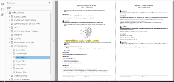 Hitachi ZX35U-5B Hydraulic Excavator Technicial and Workshop Manual