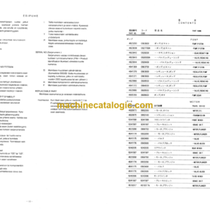 Hitachi Sumitomo SCX700-2 Equipment Components Parts Catalog