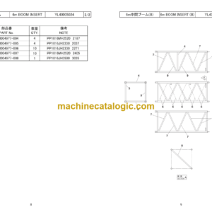 Hitachi Sumitomo SCX3800A-3 Bracing List