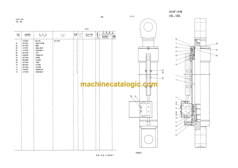 Hitachi KH500L KH500L-PD Equipment Components Parts Catalog