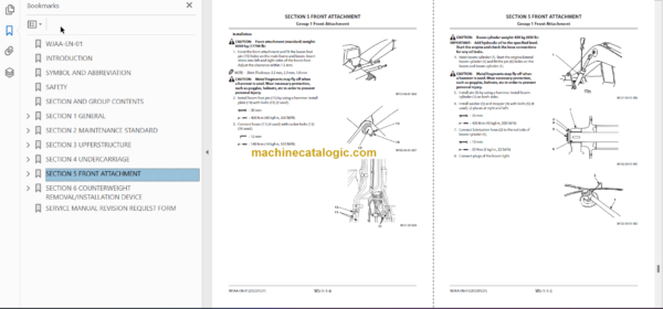 Hitachi ZX470-5B ZX470LC-5B ZX470H-5B ZX470LCH-5B ZX470R-5B ZX470LCR-5B Technical and Workshop Manual