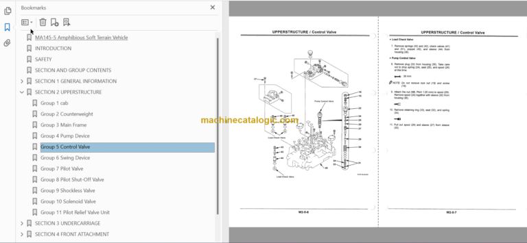 Hitachi MA145-5 Amphibious Soft Terrain Vehicle Techical and Workshop Manual