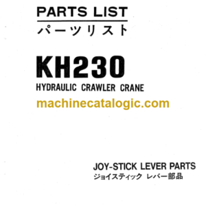 Hitachi KH230 JOY-STICK LEVER Parts Catalog Serial No.0102-