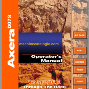 Sandvik AXERA D07–S 260 Operator’s Manual Serial No. 102D3839-1