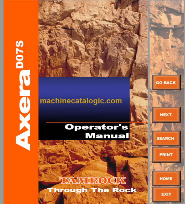Sandvik AXERA D07–S 260 Operator’s Manual Serial No. 102D3839-1