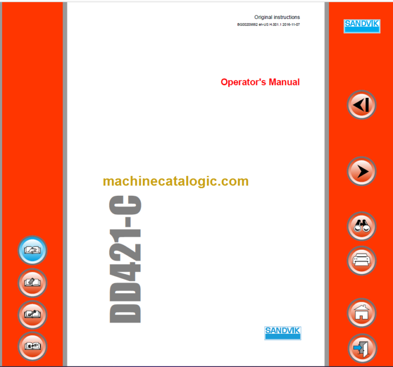 Sandvik DD421-60C Operator's Manual Serial No. 116D46806-1