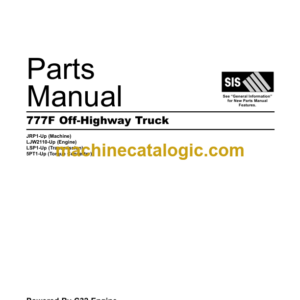 Caterpillar 777F Off-Highway Truck Parts Manual