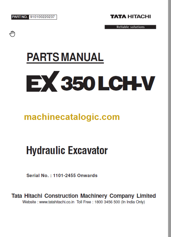 Hitachi EX350LCH-V Hydraulic Excavator Parts Catalog