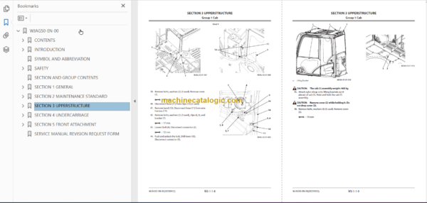 Hitachi ZX470-6 470LC-6 490H-6 490LCH-6 490R-6 490LCR-6 530LCH-6 Technical and Workshop Manual