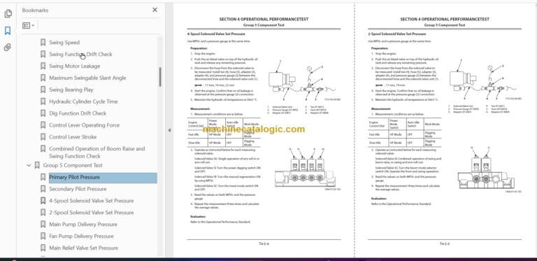 Hitachi ZX470-6 470LC-6 490H-6 490LCH-6 490R-6 490LCR-6 530LCH-6 Technical and Workshop Manual