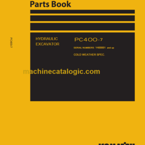 Komatsu PC400-7 Hydraulic Excavator PARTS BOOK SERIAL NUMBERS Y400001 and up