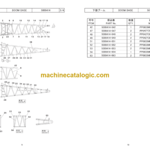 Hitachi Sumitomo SCX1200HD-2 Bracing List