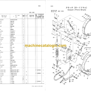 Hitachi KH150-3 Crawler Crane Parts Catalog Serial No.0803-