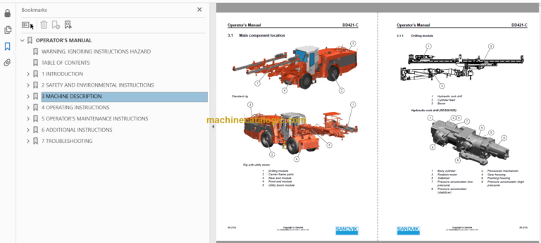 Sandvik DD421-60C Operator's Manual Serial No. 116D46806-1