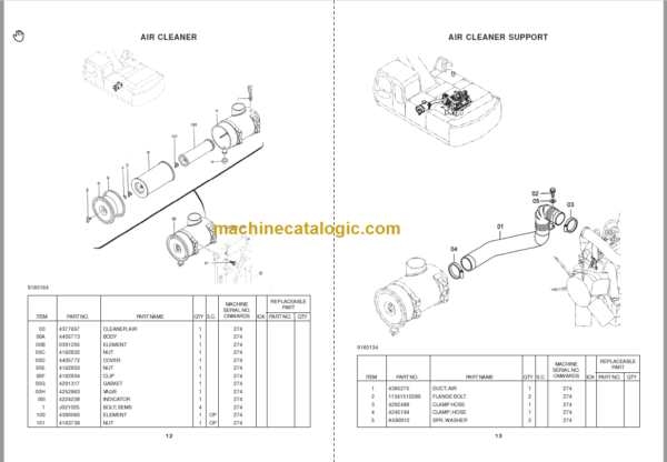 Hitachi EX350LCH-V Hydraulic Excavator Parts Catalog