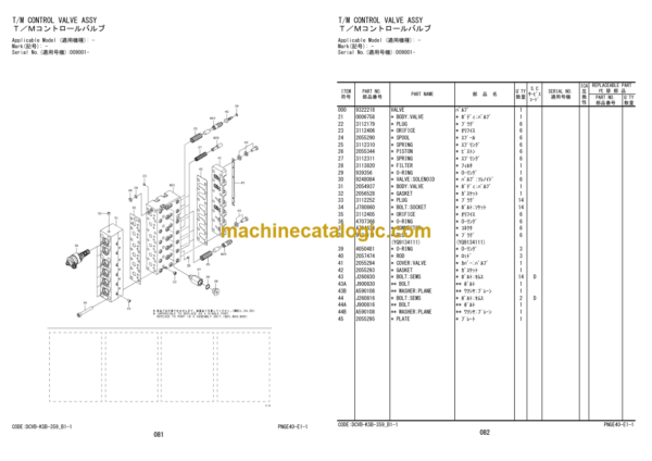 Hitachi ZW330-6 Wheel Loader Equipment Components Parts Catalog