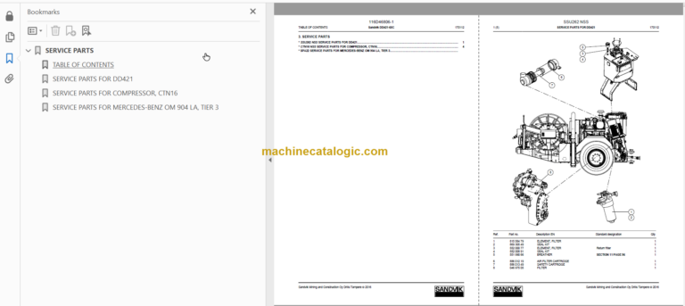Sandvik DD421-60C Parts Manual Serial No. 116D46806-1