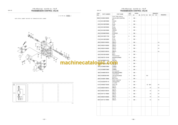 Hitachi ZW220-G Wheel Loader Parts Catalog