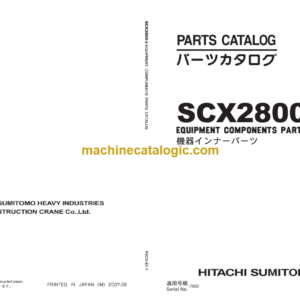 Hitachi Sumitomo SCX2800-2 Equipment Components Parts Catalog