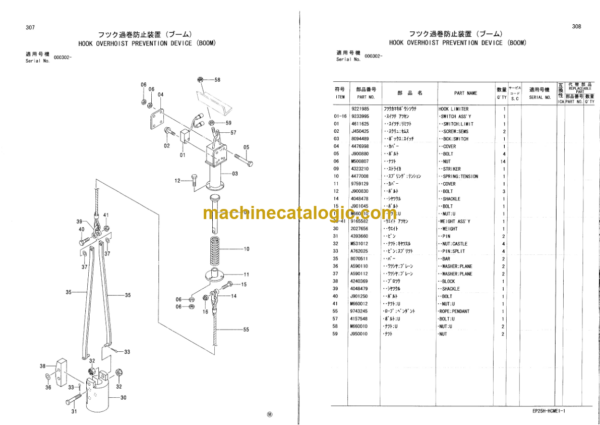 Hitachi Sumitomo SCX900-C HCME Spec. Crawler Crane Parts Catalog