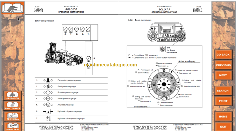 Sandvik SOLO 7-15 F Operator's Manual Serial No. 106A9520-1