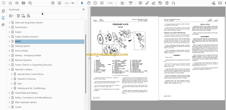 John Deere 310A and 310B Backhoe Loaders Technical Manual
