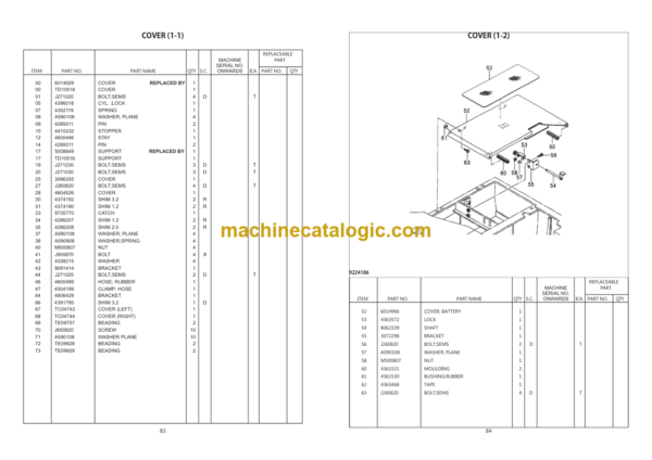 Hitachi ZX50 Parts Catalog