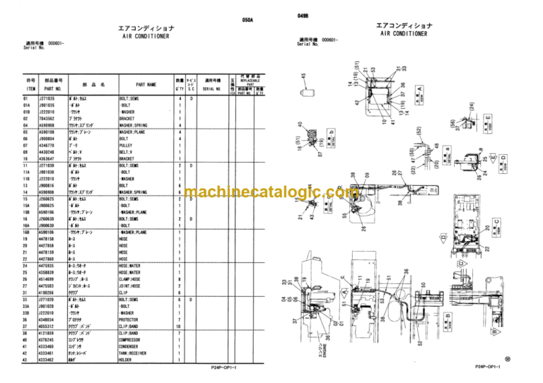 Hitachi Sumitomo SCX700 Lifting Cab Spec. Parts Catalog