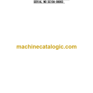 Hitachi Sumitomo SCX1000A-3 Parts Catalog for SC10A-8003