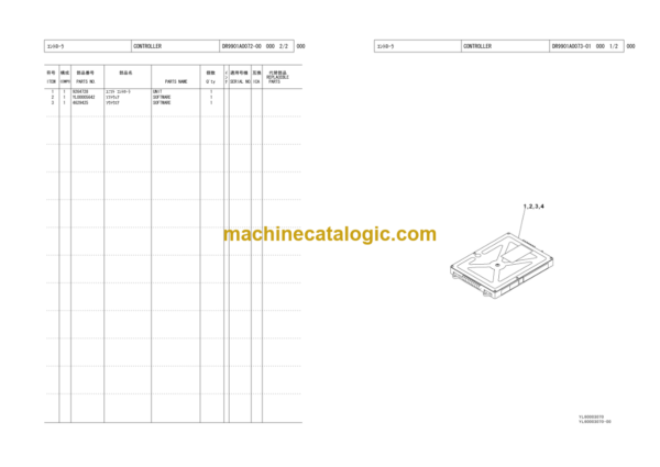 Hitachi Sumitomo SCX1000A-3 Parts Catalog for SC10A-8003