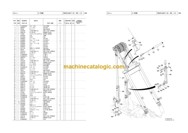 Hitachi Sumitomo SCX1000A-3 Parts Catalog for SC10A-8003