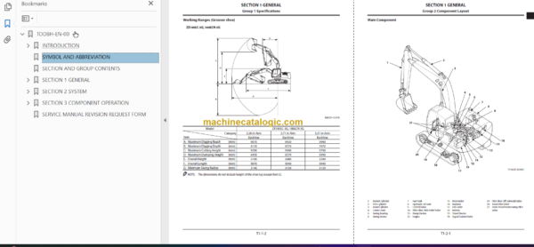 Hitachi ZX180LC-5G ZX180LCN-5G Technical and Workshop Manual