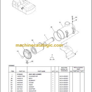 Hitachi ZX370+ Parts Catalog