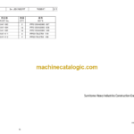 Hitachi Sumitomo SCX400 Bracing List