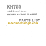 Hitachi KH700 Hydraulic Crawler Crane Parts Catalog