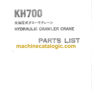 Hitachi KH700 Hydraulic Crawler Crane Parts Catalog