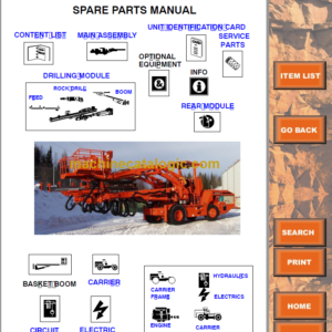 SANDVIK AXERA D07–S 260 Parts Manual Serial No. 102D3839-1