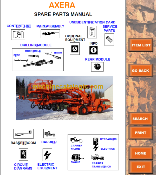 SANDVIK AXERA D07–S 260 Parts Manual Serial No. 102D3839-1