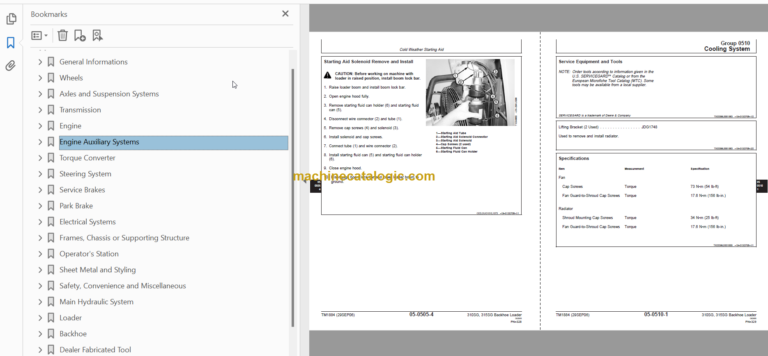 John Deere 310SG 315SG Backhoe Loader Repair Technical Manual