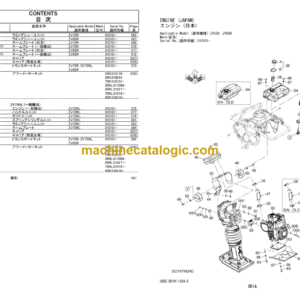 Hitachi ZV 55R 55RL 65R 65RL 75R 75RL 85RL Vibratory Rammer Parts Catalog